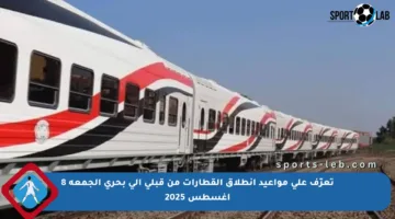 تعرّف على مواعيد انطلاق القطارات من قبلي إلى بحري الجمعة 8 أغسطس 2025